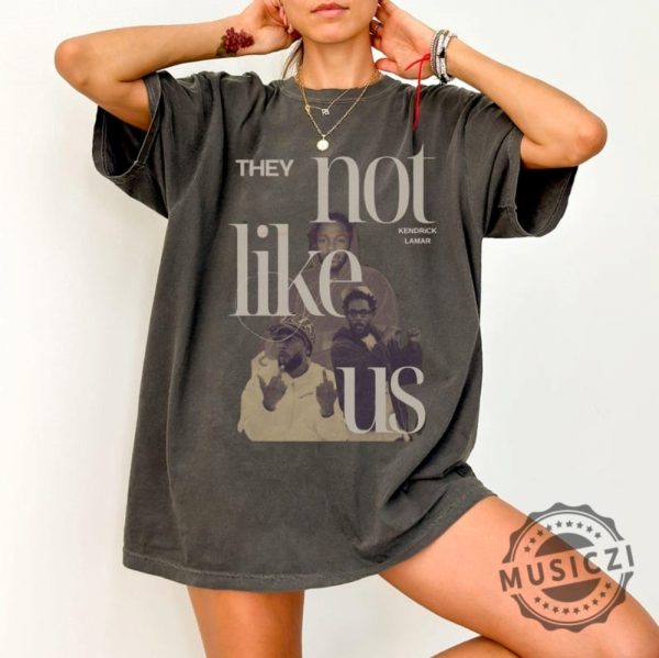 They Not Like Us Kendrick Lamar Retro Hip Hop Graphic Tee musiczi 1 1